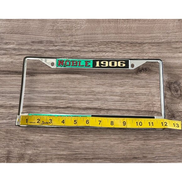 Noble 1906 Alpha Phi Alpha Shriner License Plate Frame Chrome Metal Greek Letter - Picture 6 of 7